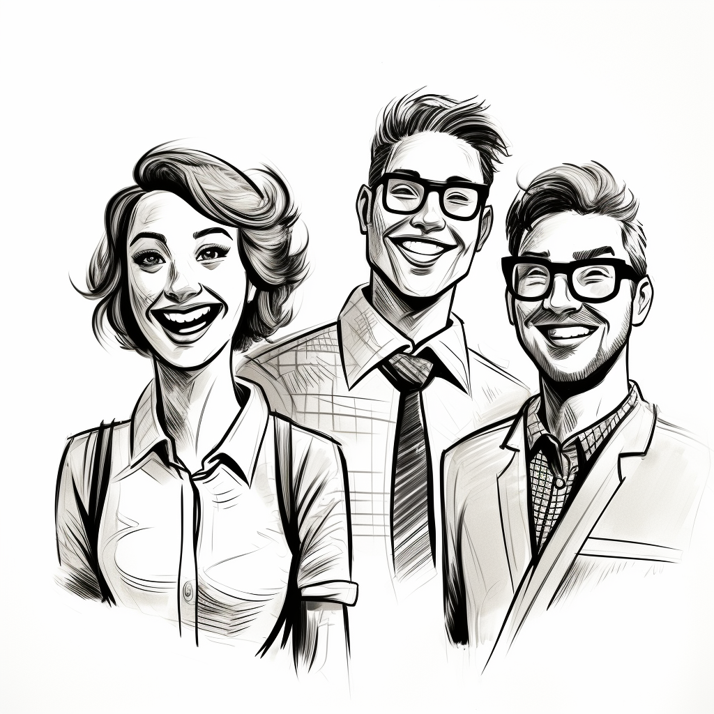 RACI illustration - happy office people