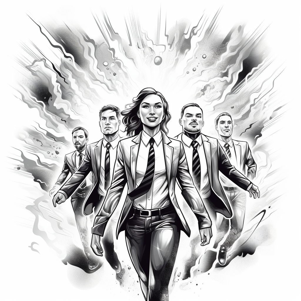 Transitioning Smoothly: The Cornerstones of Change Management - Illustration - a confident team